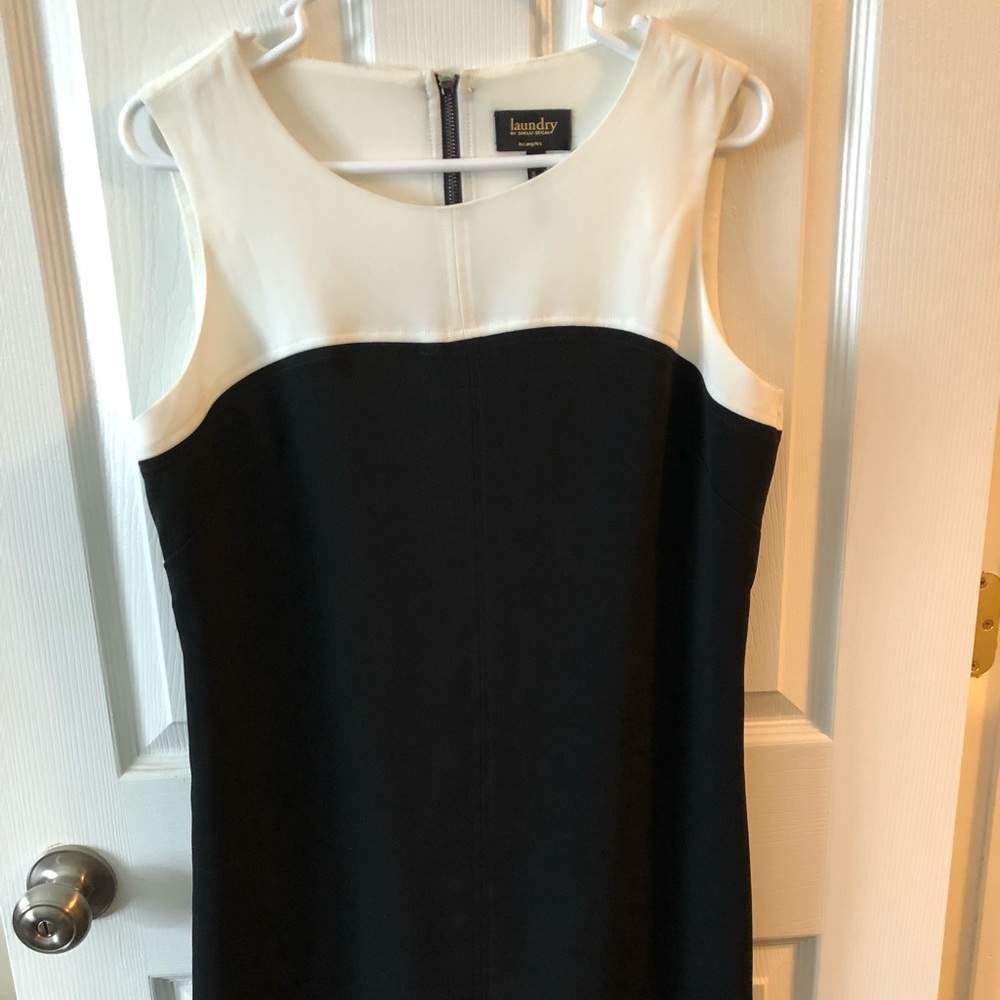 Laundry black and white dress